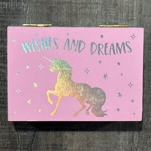 New “Wishes And Dreams” Unicorn Wooden Note Box and Stationary